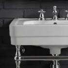 composición de muebles de baño con lavabo estructura metálica de belleza viadurini