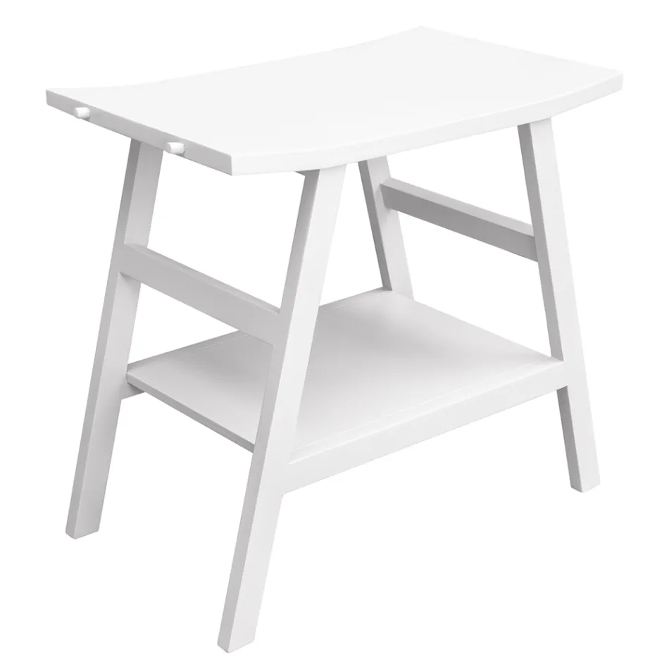 Composición de baño blanca con accesorios antiarañazos y espejo - Patryk viadurini