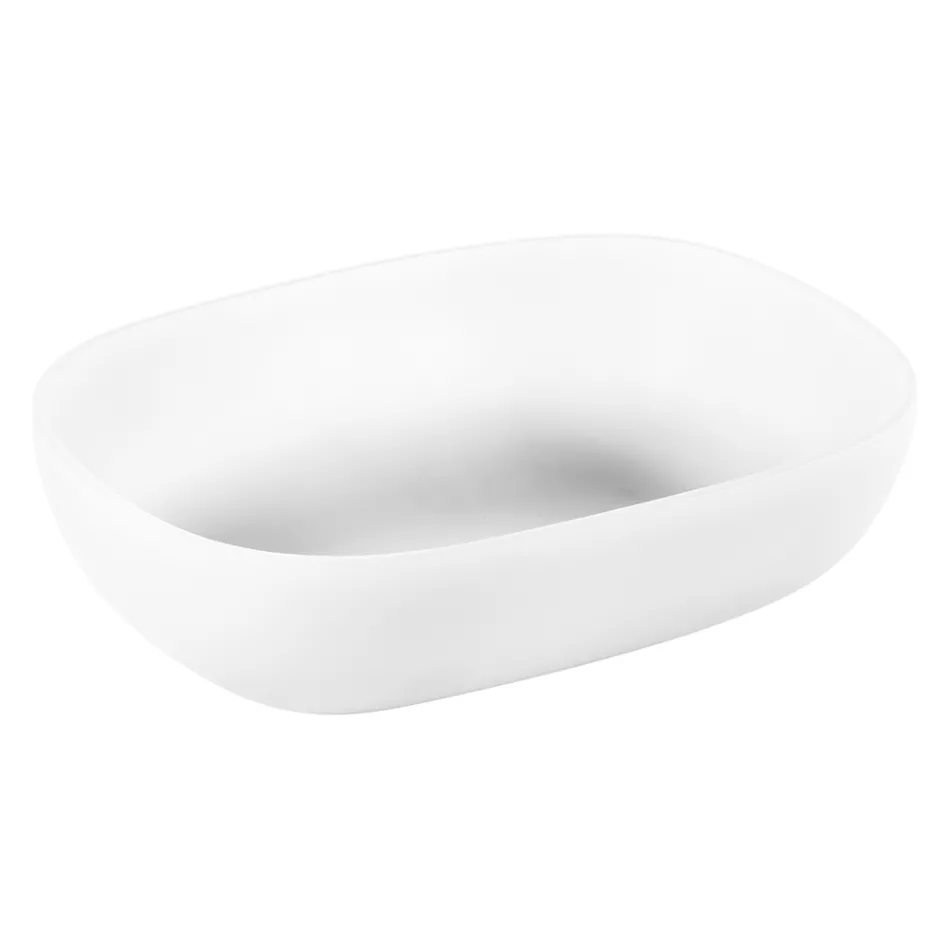 Composición de baño blanca con suelo y accesorios de diseño - Georges viadurini