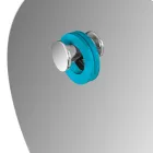 Composición de baño azul con mueble de suelo de teca y accesorios - Sylviane viadurini