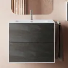 Composición de baño compuesta por espejo y base antiarañazos Made in Italy - Kilos viadurini