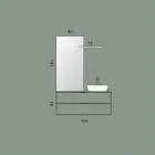 Composición de baño que incluye 1 base con 2 cajones, lavabo y espejo - Orione viadurini