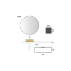 Composición de baño que incluye base con cajón, lavabo, espejo y cubo - Orione viadurini