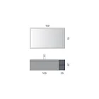Composición de Baño con 1 Base con 1 Cajón y Compartimento Abierto y Espejo - Titan viadurini