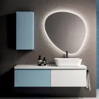 Composición de Baño con 2 Bases con 1 Cajón cada una y Espejo - Titan viadurini