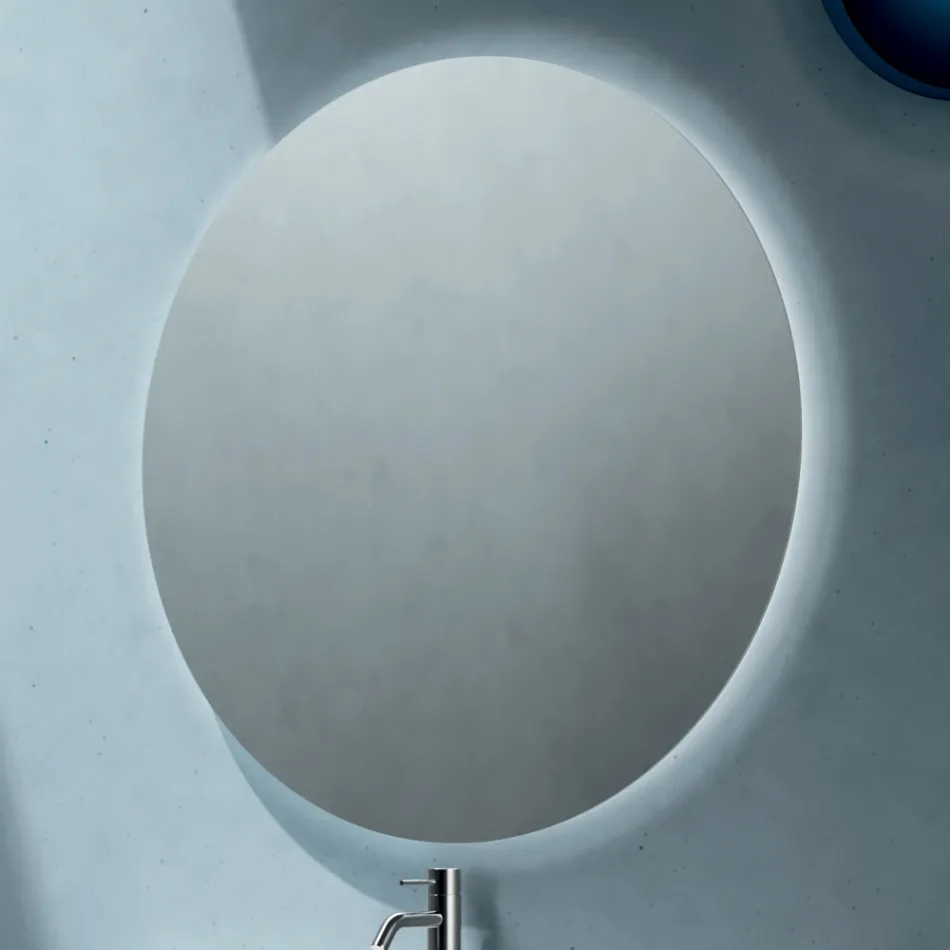 Composición de baño con 2 cajones, 1 compartimento abierto y espejo - Titan viadurini