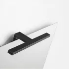 Composición de baño con 2 cajones, lavabo de cristal gris y espejo - Elios viadurini