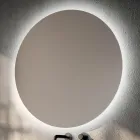 Composición de baño con 2 cajones, espejo y lavabo de resina blanca - Magnolia viadurini