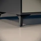 Composición de baño con 3 cajones gris paloma mate, espejo y lavabo - Velaria viadurini