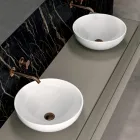 Composición de baño con 4 cajones, 2 lavabos de cerámica y espejo - Titan viadurini