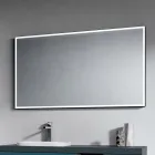 Composición de baño con 4 cajones azul Avio, espejo y lavabo - Velaria viadurini