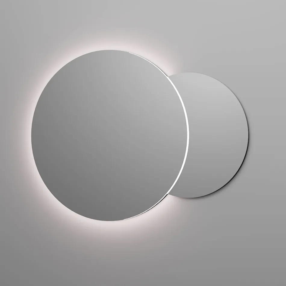 Composición de baño con 4 cajones en Roble Río, espejo y lavabo - Velaria viadurini