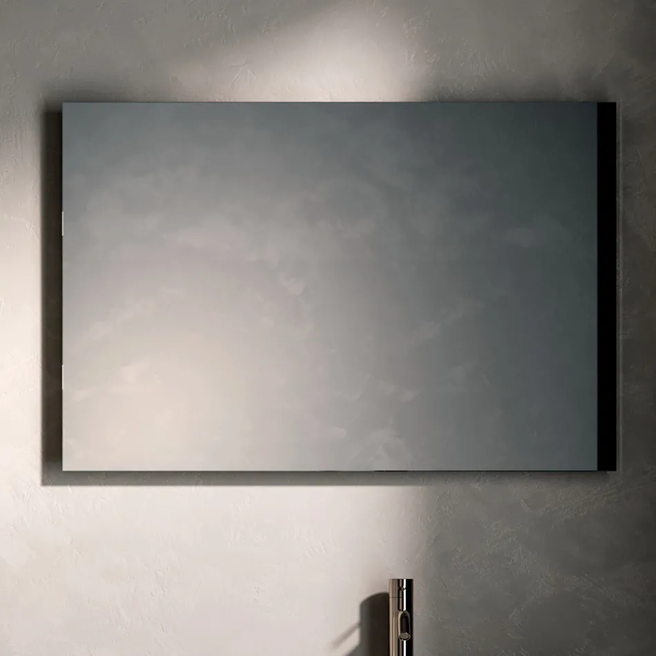 Composición de baño con 4 cajones, compartimento abierto, lavabo y espejo - Velaria viadurini