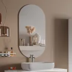 Composición de Baño con Base, Espejo y Lavabo de Piedra Habana Made in Italy - Kilos viadurini
