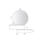 Composición de baño con cajones, lavabo de cerámica y espejo LED - Elios viadurini