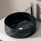 Composición de baño con cajón, lavabo, espejo, mueble de pared y estantería - Elios viadurini