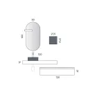 Composición de baño con cajón, lavabo, espejo, mueble de pared y estantería - Elios viadurini