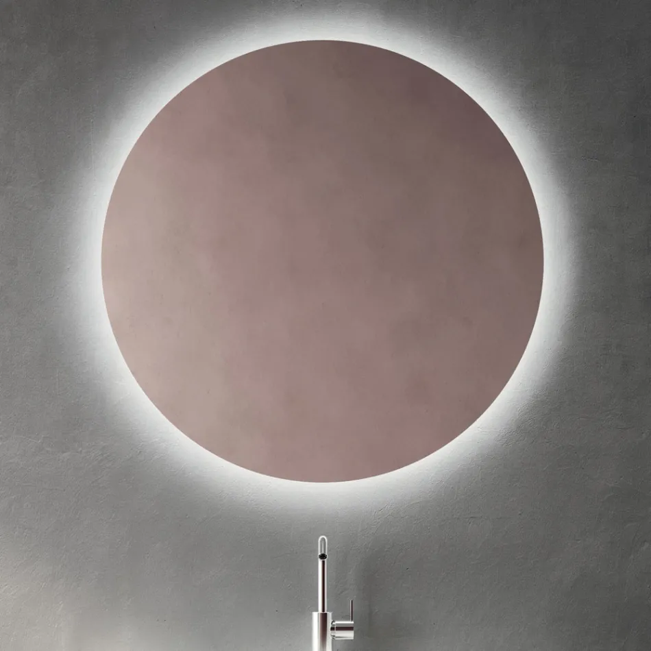 Composición de baño con cajón rosa empolvado y lavabo Calacatta - Elios viadurini