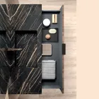 Composición de baño con lavabo Noir Desir Gres - Orione viadurini