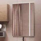 Composición de Baño con Espejo con Lámpara Integrada, Lavabo y Base - Dream viadurini