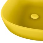 Composición de Baño de Diseño Color Amarillo con Accesorios y Espejo - Patryk viadurini