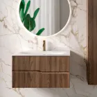 Composición de baño en Roble Rio Cannettato Made in Italy - Afrodite viadurini