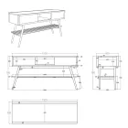 Composición de baño que incluye accesorios y mueble bajo en teca - Georges viadurini