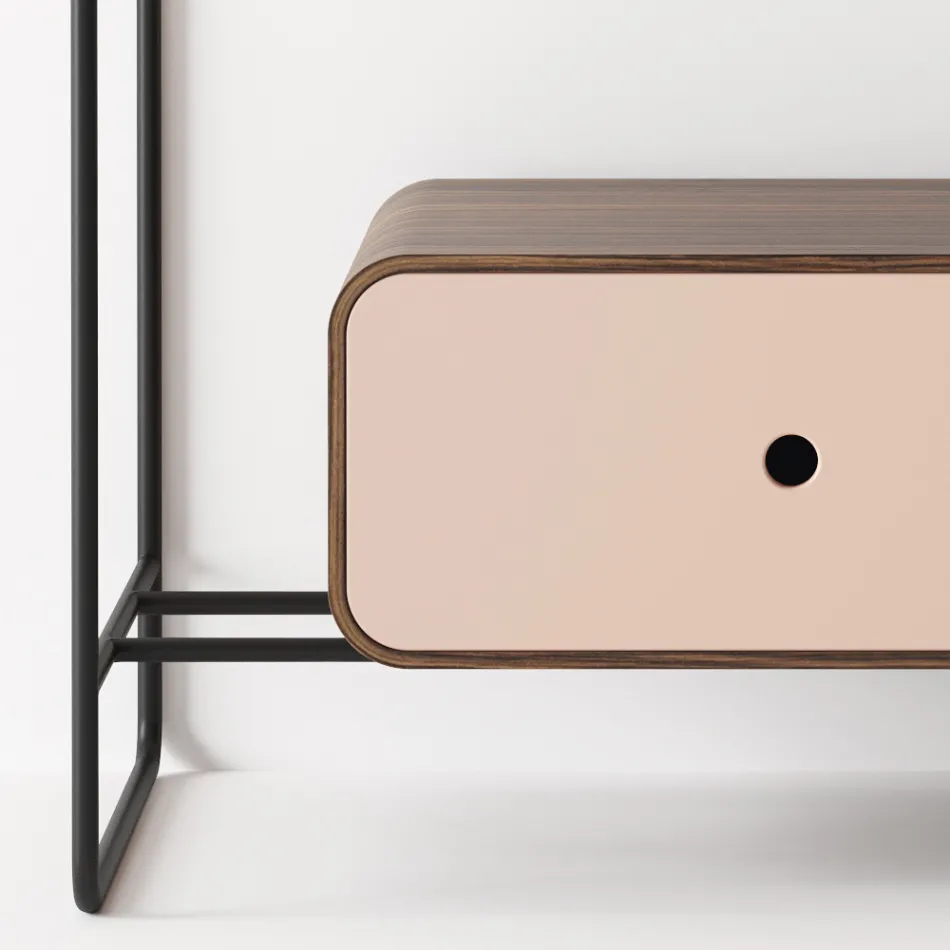 Composición de Baño Lavabo en Cerámica y Espejo Made in Italy - Chantal viadurini