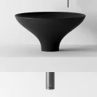 Lavabo de composición de baño en cerámica y espejo Made in Italy - Hoscar viadurini