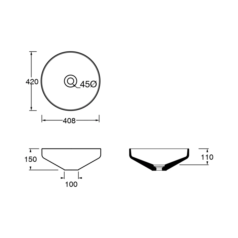 Lavabo de composición de baño en cerámica y espejo Made in Italy - Hoscar viadurini