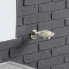 Composición de la pila del baño en cerámica blanca columna Ania viadurini