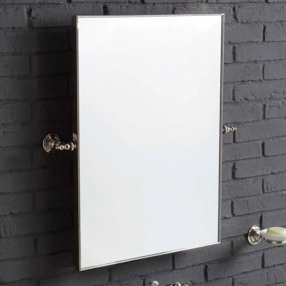 Composición de la pila del baño en cerámica blanca columna Ania viadurini