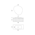 Composición de baño verde salvia con lavabo de resina Made in Italy - Artemide viadurini