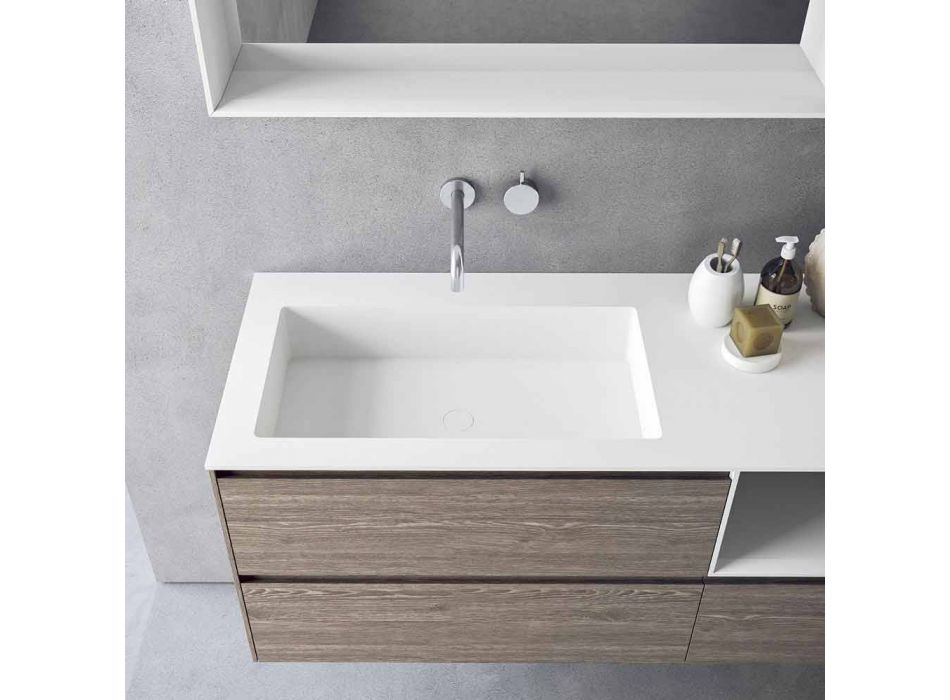 Composición de muebles de baño, diseño moderno y suspendido Made in Italy - Callisi8 viadurini