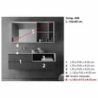 Composición de muebles de baño, diseño moderno y suspendido Made in Italy - Callisi8 viadurini