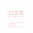 Composición de muebles de baño, diseño moderno y suspendido Made in Italy - Callisi8 viadurini