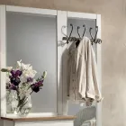 Composición de entrada en cera blanca bicolor y tapa de madera natural - Fatuo viadurini