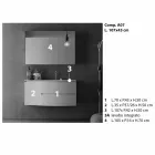 Composición de baño moderna y suspendida Made in Italy Design - Callisi7 viadurini