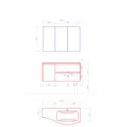 Composición de baño moderna y suspendida Made in Italy Design - Callisi7 viadurini