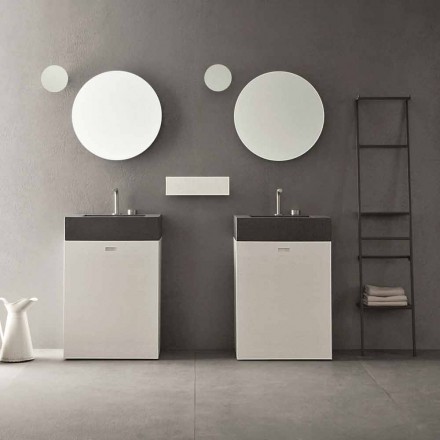 Composición del piso de muebles de baño de diseño moderno - Farart10 viadurini