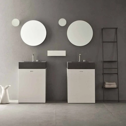 Composición del piso de muebles de baño de diseño moderno - Farart10 viadurini