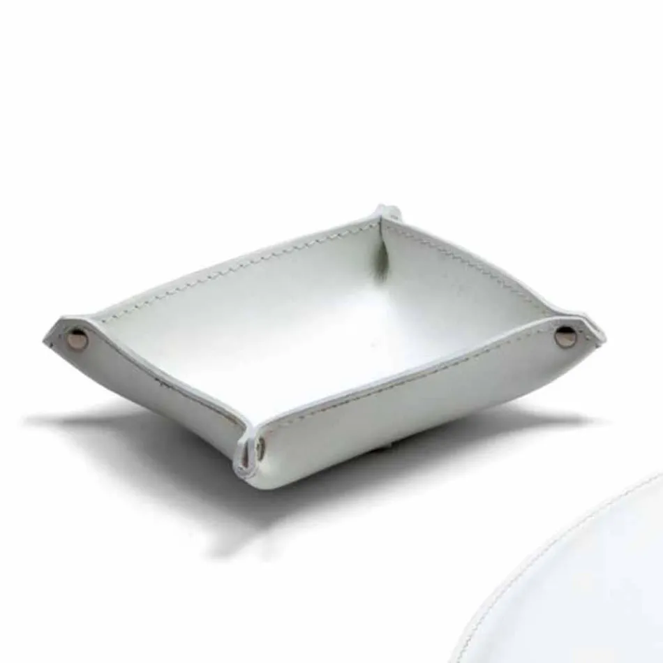 Composición moderna de oficina de cuero regenerado Made in Italy - Meduna viadurini