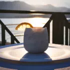 Composición de 2 vasos en mármol blanco de Carrara Made in Italy - Dolla viadurini