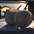 Composición de 2 vasos en mármol blanco de Carrara Made in Italy - Dolla viadurini