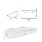 Composición de 2 sofás con respaldo y 2 reposabrazos - Bizarre viadurini