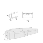 Composición de 2 Sofás con Respaldo y 2 Reposabrazos - Bizarre viadurini