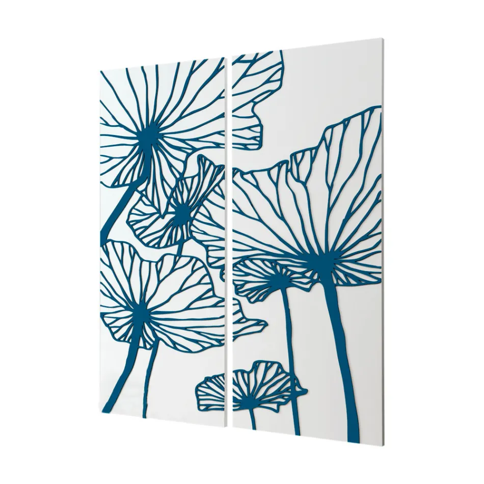 Composición de 2 paneles que representan flores Made in Italy - Sheryl viadurini