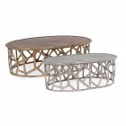 Composición de 2 Mesitas de Aluminio Homemotion - Solomon viadurini