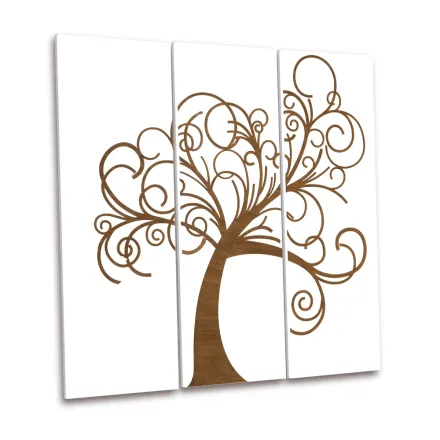 Composición de 3 Paneles que Representan el Árbol de la Vida Made in Italy - Eliza viadurini