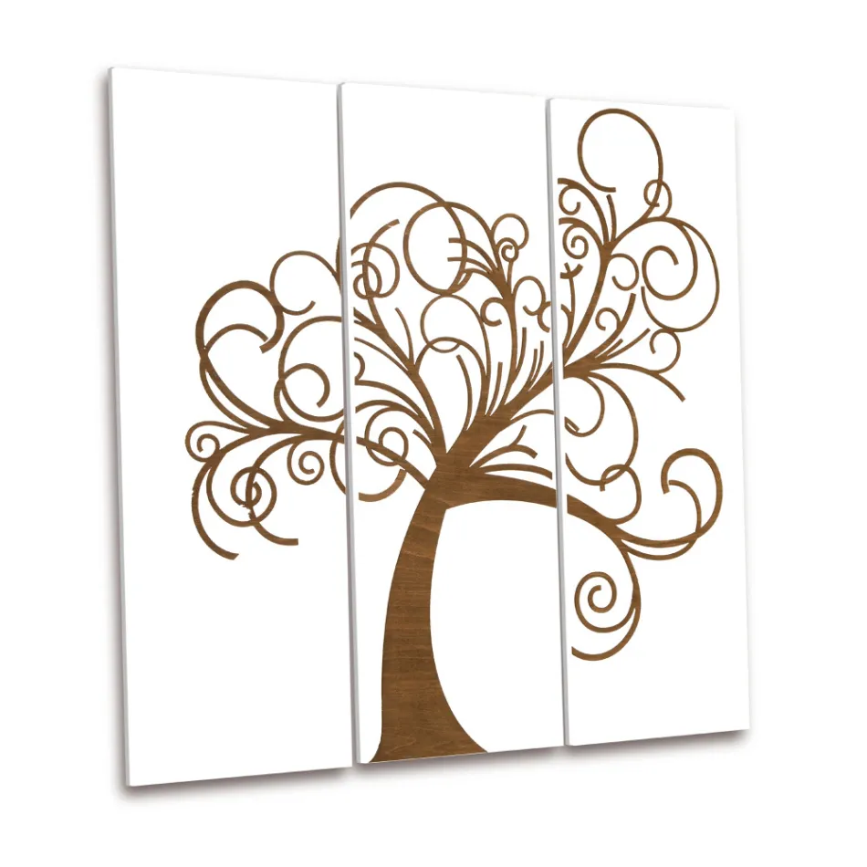 Composición de 3 Paneles que Representan el Árbol de la Vida Made in Italy - Eliza viadurini